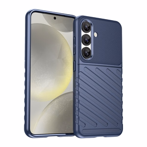 Thunder Case Samsung Galaxy S25 Silikoninis šarvuotas dėklas - mėlynas