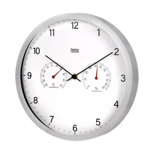 30 cm wall clock with thermometer and hygrometer