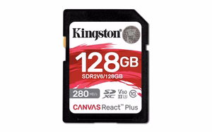 Kingston Technology Canvas React Plus 128 GB SDXC UHS-II Klasės 10