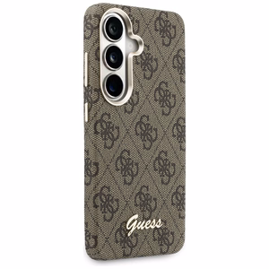 Guess dėklas 4G Script MagSafe skirtas Samsung Galaxy S26 rudas