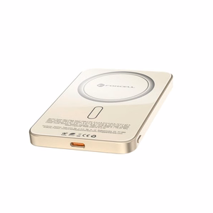 Išorinė baterija saderinta su MagSafe Forcell F-Energy SuperSlim F5K8 QC4.0 PD3.0 15W 5000 mAh titano dykumos spalva