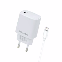 Beline Tinklo įkroviklis 1x USB-C 20W + Lightning laidas balta PD3.0 BLNCW20L