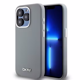 DKNY iPhone 15 Pro DKNY Liquid Silicone Metal Logo dėklas - suderinamas su MagSafe