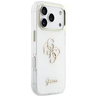 Guess IML 4G Script Metal Case for iPhone 17 Pro Max - White