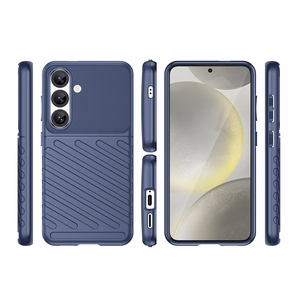 Thunder Case Samsung Galaxy S25 Silikoninis šarvuotas dėklas - mėlynas