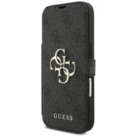 Guess Book 4G Metal Logo dėklas telefonui iPhone 17 Pro - juodas