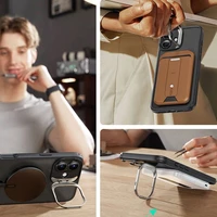 ESR Classic Hybrid Kickstand Halolock MagSafe komplektas su apsauginiu stiklu iPhone 16 - juodas