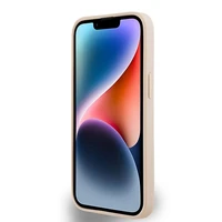 DKNY odinis mono juostelės ir metalinis logotipas dėklas iPhone 15/14/13 - rožinis