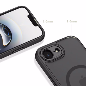 Tech-Protect MagCam MagSafe iPhone 16e dėklas – matinės juodos spalvos