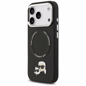 Karl Lagerfeld Karl & Choupette Smeigtukai Magnetinis dėklas telefonui iPhone 17 Pro - juoda