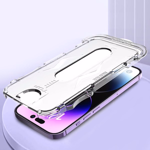 Tempered Glass Full Glue Easy-Stick Box for IPHONE 15 PRO MAX BLACK