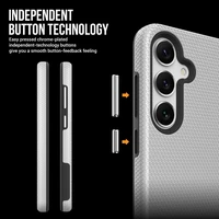 Dėklas Perfectionists Triangle Case Samsung S721 S24 FE sidabrinis