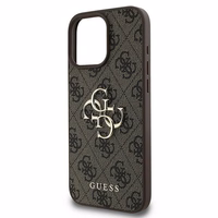 Guess 4G Big Logo dėklas telefonui iPhone 16 Pro - rudos spalvos