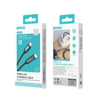 BWOO usb-c Lightning kabelis 1m 27W su LED ekranu, pintas, juodas