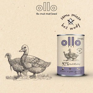 OLLO Umami Duck and turkey - drėgnas ėdalas šunims - 850g