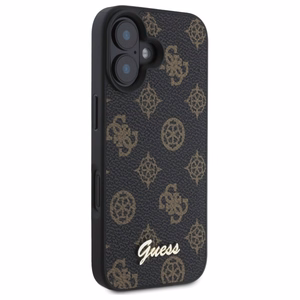 Guess bijūno užrašas magnetinis dėklas telefonui iPhone 16 - juoda