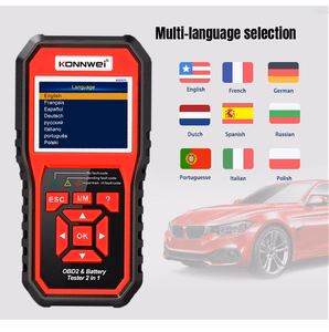 Konnwei KW870 OBD2 diagnostinis skeneris ir akumuliatorių testeris