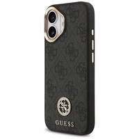 Guess 4G Strass Logo magnetinis dėklas telefonui iPhone 17 - juodas