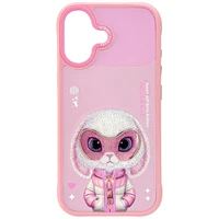 Nimmy Cool&Cute 2.0 triušio dėklas telefonui iPhone 17 - rožinis