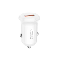 XO automobilinis įkroviklis CC68 18W QC 1x USB baltas