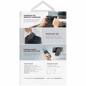 Magnetinė išorinė baterija Uniq Hoveo 5000mAh USB-C 20W PD (violetinė)
