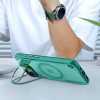 Nillkin Iceblade Prop magnetinis dėklas su stovu iPhone 16e telefonui - žalias