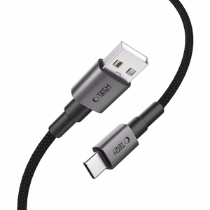 Tech-Protect UltraBoost DNA USB-A / USB-C laidas 15W/3A 100cm - pilkas