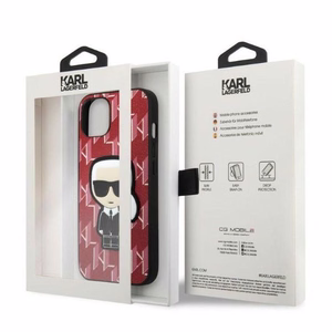 Karl Lagerfeld KLHCP13MPMNIKPI iPhone 13 6.1" жёсткий чехол красный/красный Monogram Ikonik Patch