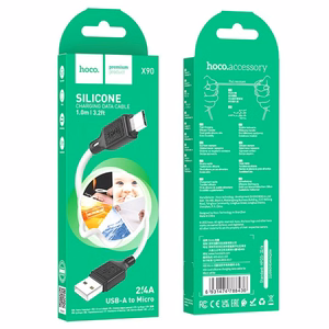 Kabelis USB-A į Micro USB Hoco 2,4A 1 m X90 baltas