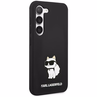 Karl Lagerfeld silikoninis Choupette dėklas telefonui Samsung Galaxy S24 - juodas