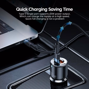 Automobilinis įkroviklis Essager Fan juodas 66W (2xPD)