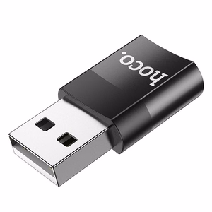 Adapteris Hoco UA17 USB-A to Type-C juodas