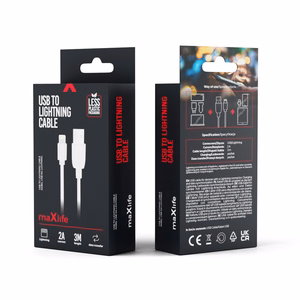 Maxlife кабель USB - Lightning 3,0 м 2A белый
