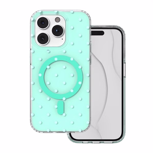 Bubble Dots Mag чехол для iPhone 14 Pro 6,1", зеленый