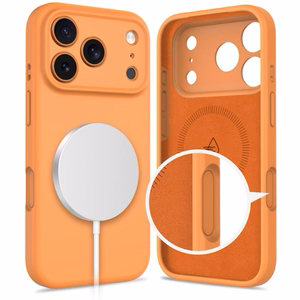 Tech-Protect Silicone MagSafe deklas, skirtas iPhone 17 Pro - Oranzinis