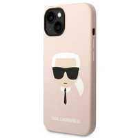 Karl Lagerfeld Silikoninis Karlo Galva MagSafe dėklas iPhone 14 Plus - šviesiai rožinis