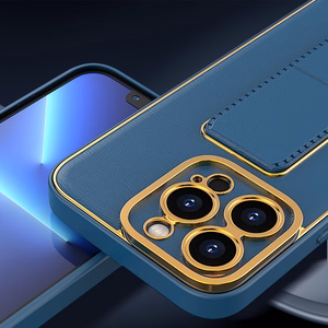 Naujas Kickstand dėklas telefonui iPhone 12 Pro su stovu rožinis
