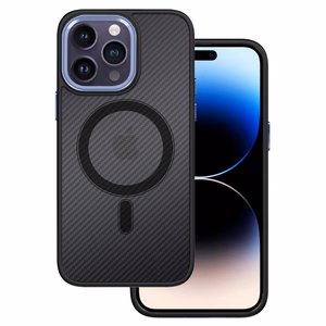 Tel Protect magnetinis anglies dėklas telefonui iPhone 15 Plus juodai violetinės spalvos