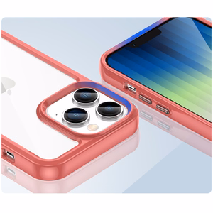 Outer Space dėklas iPhone 14 Pro Max kietas dangtelis su geliniu rėmeliu raudona