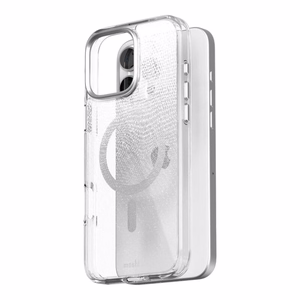 Moshi iGlaze MagSafe dėklas, skirtas iPhone 16 Pro Max, „Mist White“ spalvos