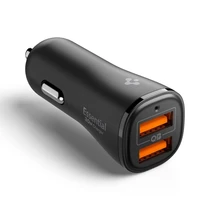 Spigen Essential EV302 2 jungčių 30W automobilinis įkroviklis juodas