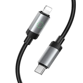 Kabelis (m) USB-C į Lightning Hoco PD 27W 1 m X117 - juodas (m)