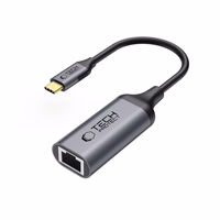Tech-Protect UltraBoost USB-C į Ethernet RJ45 1000Mbps adapteris - juodas