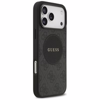 Guess 4G Circle Classic Logo Magnetinis dėklas telefonui iPhone 17 Pro Max - juodas