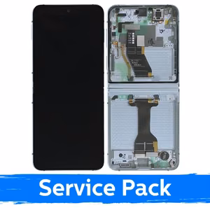 Ekranas skirtas Samsung F731 Z Flip5 (INNER) su rėmeliu / Mint / (Service Pack) +INCLUDING BATTERY
