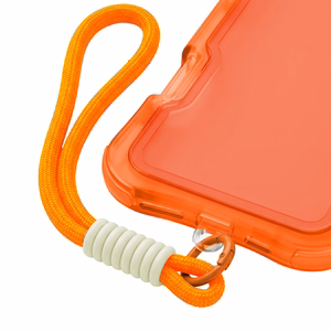 Safepop dėklas su dirželiu skirtas iPhone 16 6,1" oranžinis