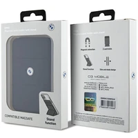 BMW Wallet kortelių lizdo stovo dėklas BMWCSMRSK - juodas MagSafe Signature kolekcija