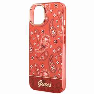 Guess GUHCP14MHGBNHR iPhone 14 Plus 6.7 "raudonas/raudonas kietas dėklas Bandana Paisley