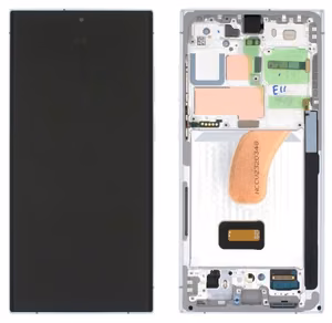 Ekranas Samsung S918 S23 Ultra 5G su lietimui jautriu stikliuku ir rėmeliu Sky Blue/Lime originalus (assembled service pack)