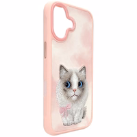 Nimmy Big Eyed Pet 2.0 Katės dėklas telefonui iPhone 17 - rožinė